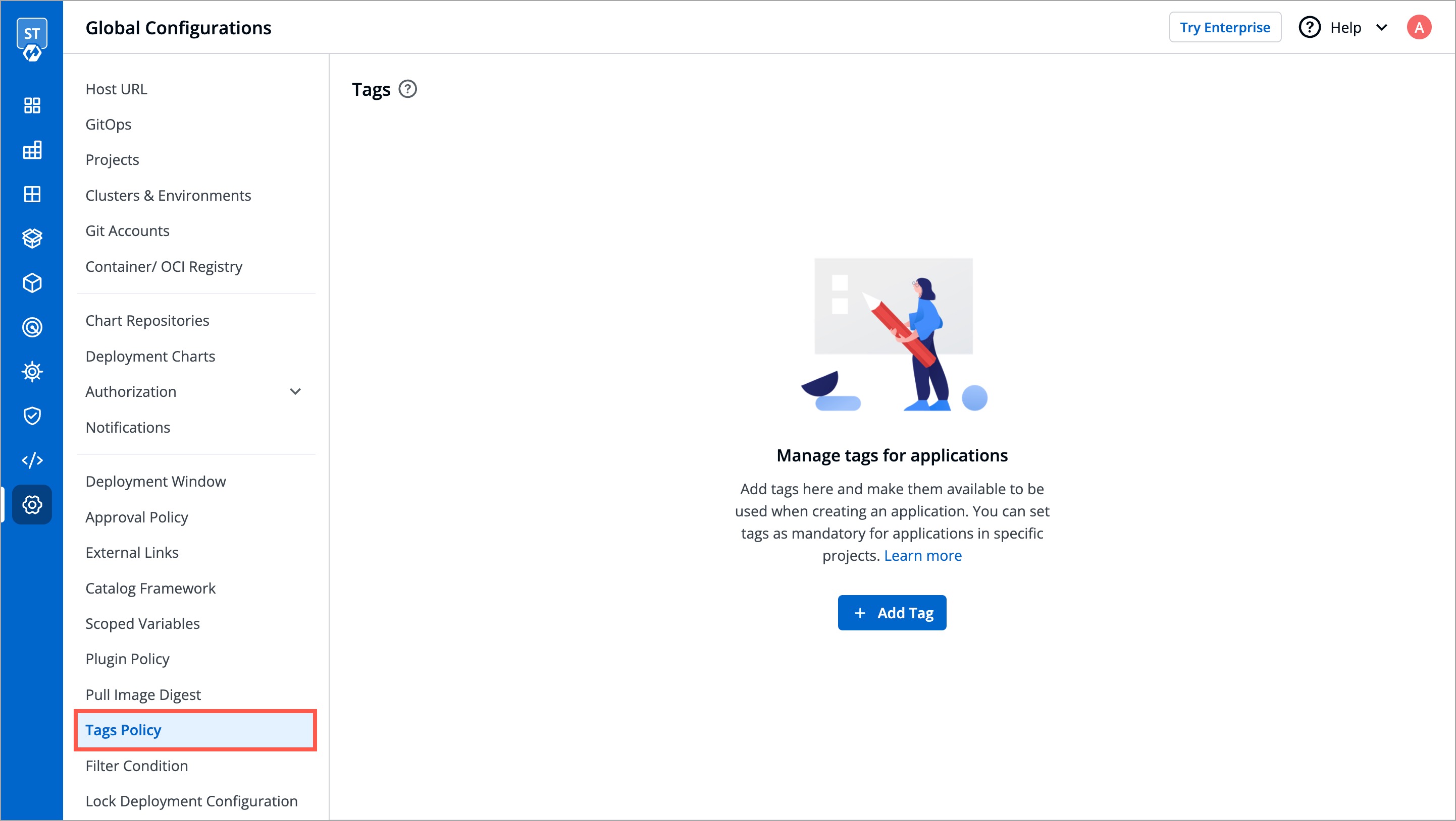 Figure 2: Tags Policy