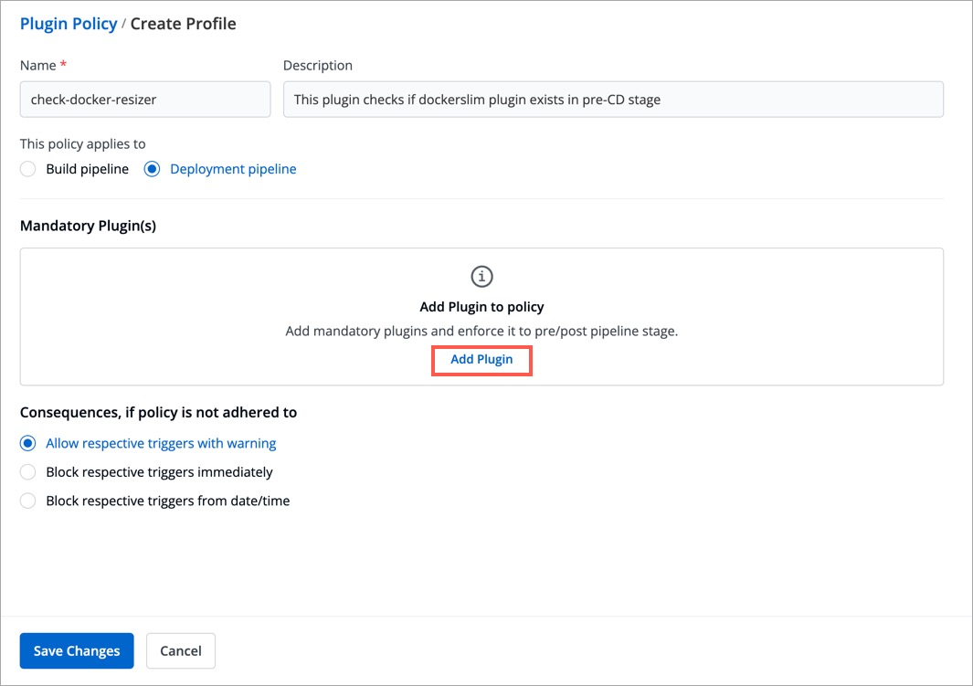 Figure 5: 'Add Plugin' Option