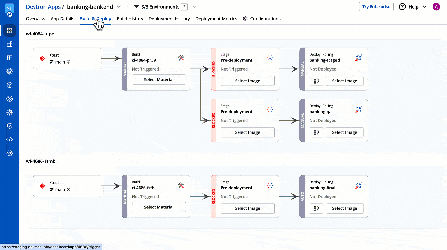 Figure 15: Blocked Non-compliant CD Pipeline