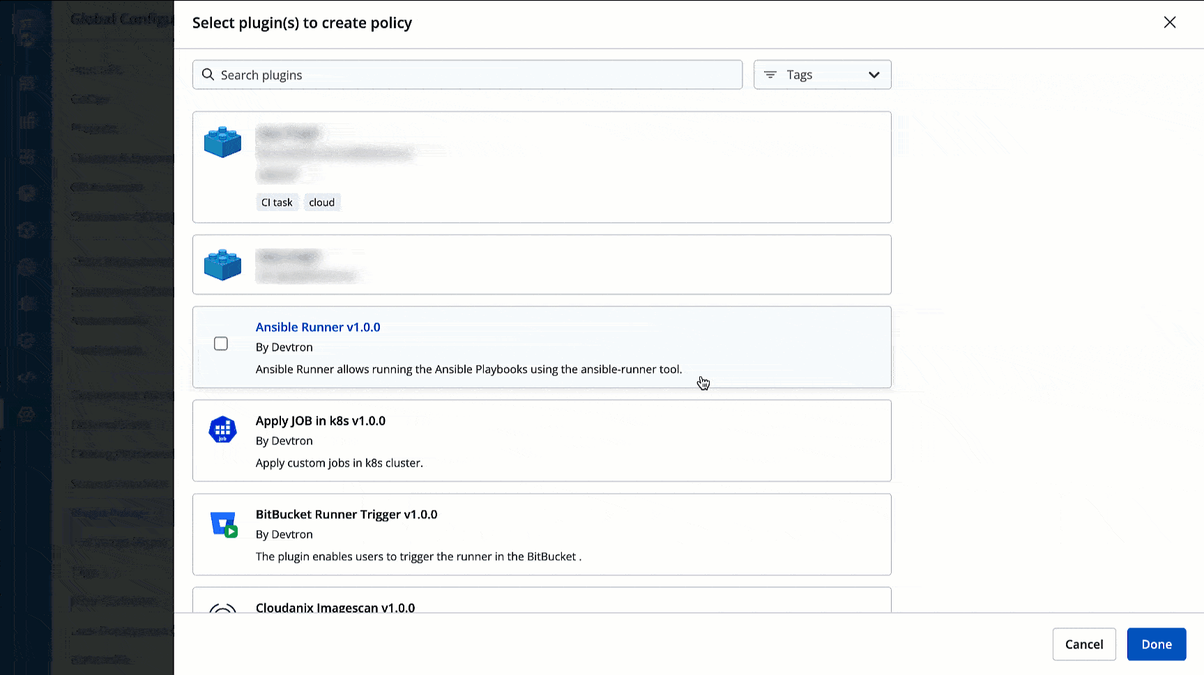 Figure 6: Finding and Choosing Plugins