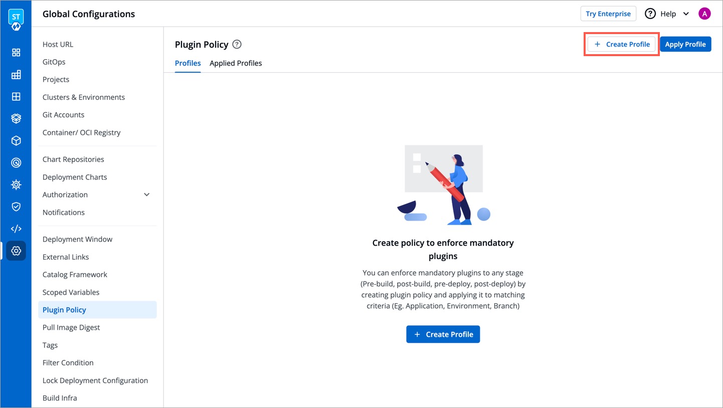 Figure 3: Create Profile Button