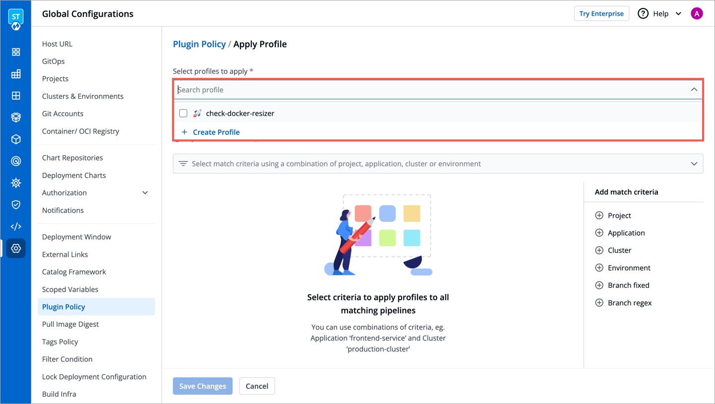 Figure 10: Selecting Profiles