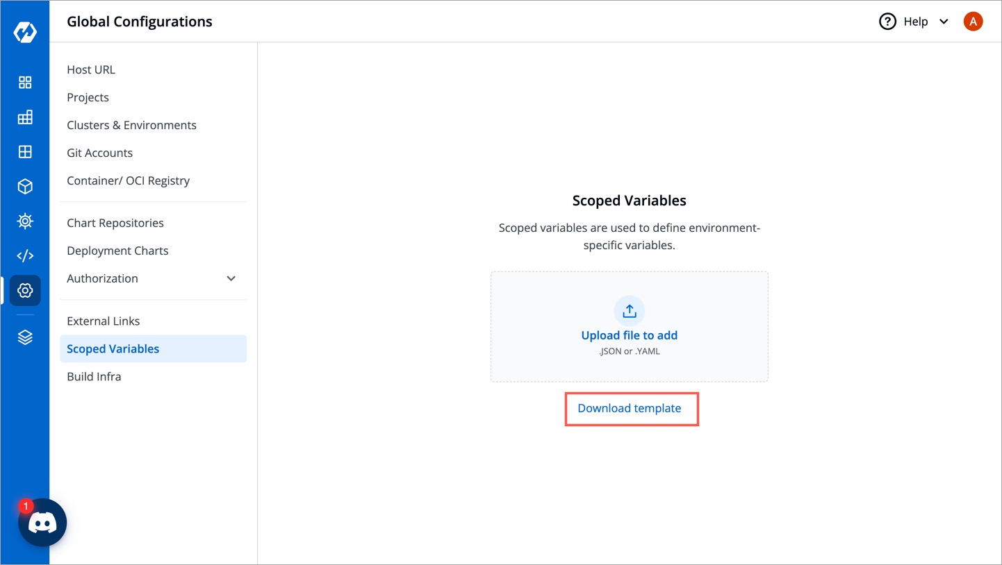 Figure 1: Downloading the Template