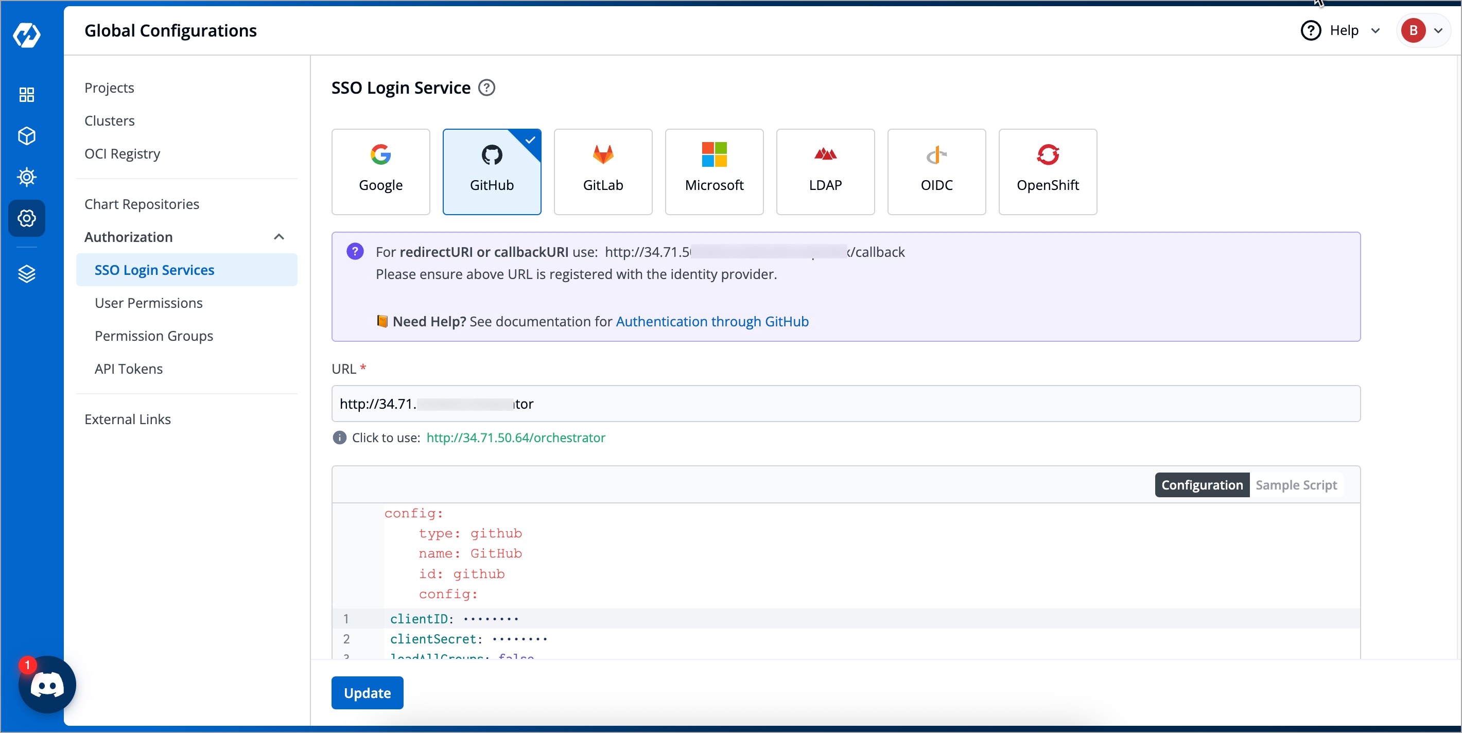 Figure 1: Get the redirectURI