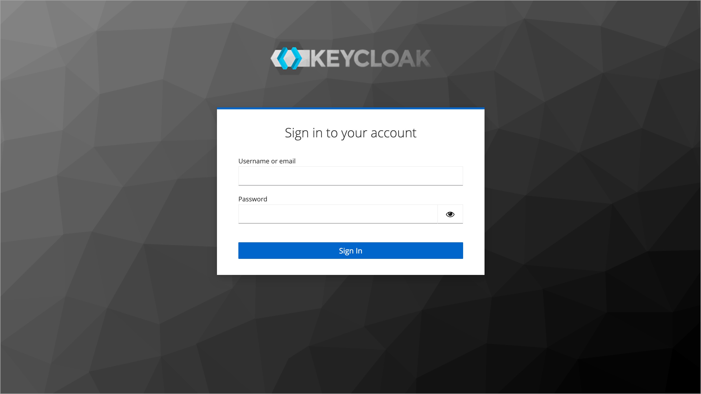 Figure 15b: Keycloak's Login Page