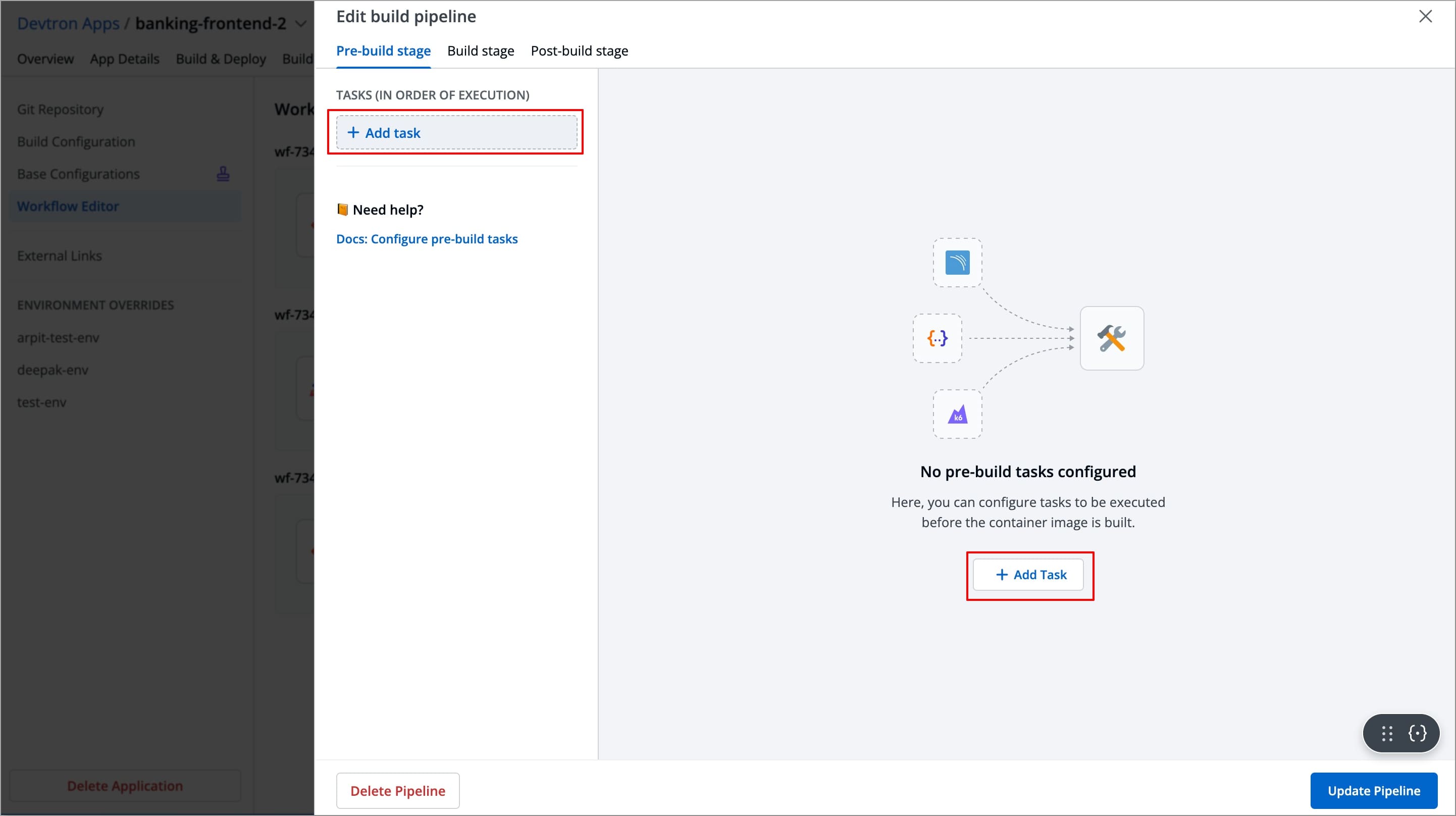 Figure 4: Adding task