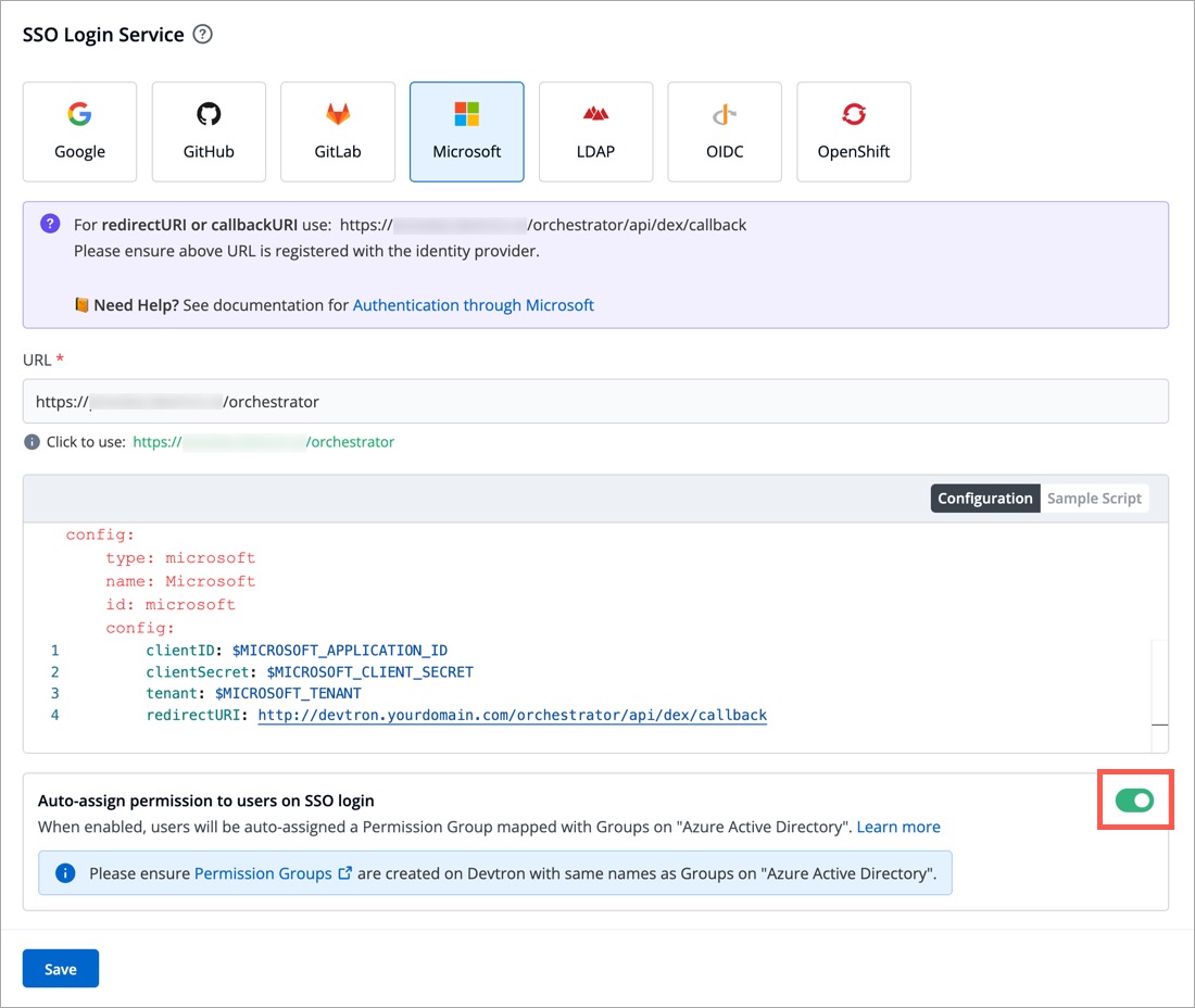 Enabling Permission Auto-assignment