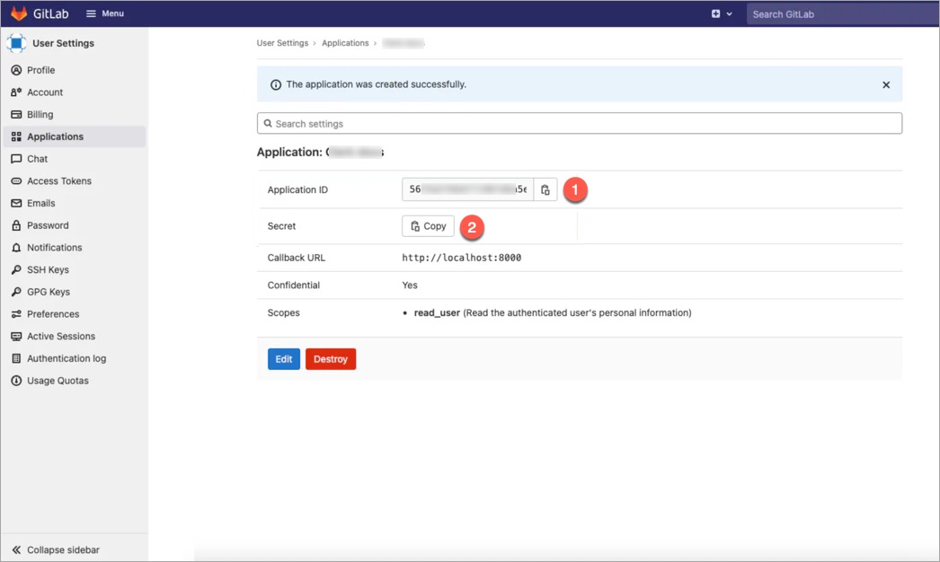 Fetching Client ID and Secret