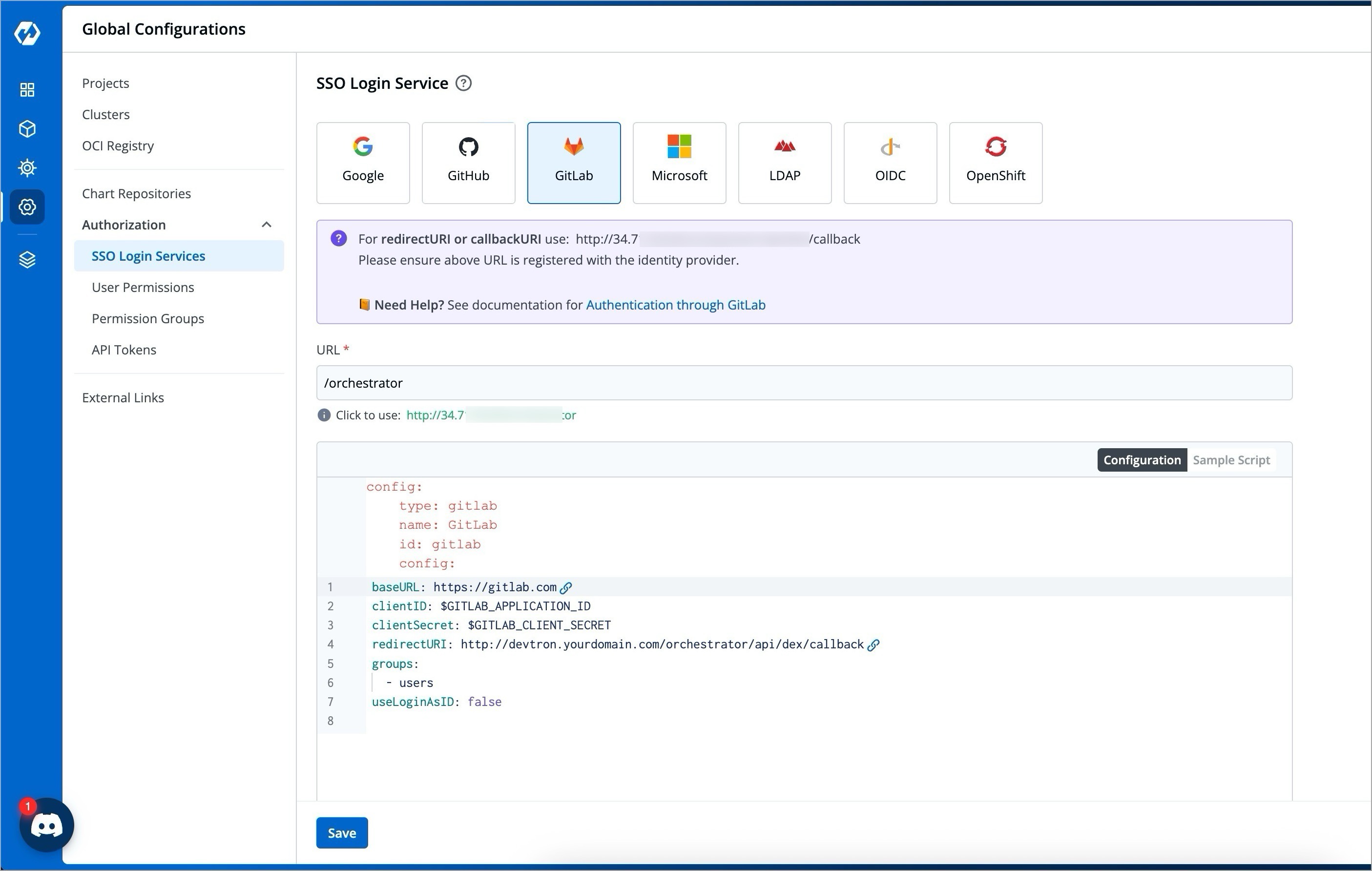 Figure 1: Supported SSO Providers