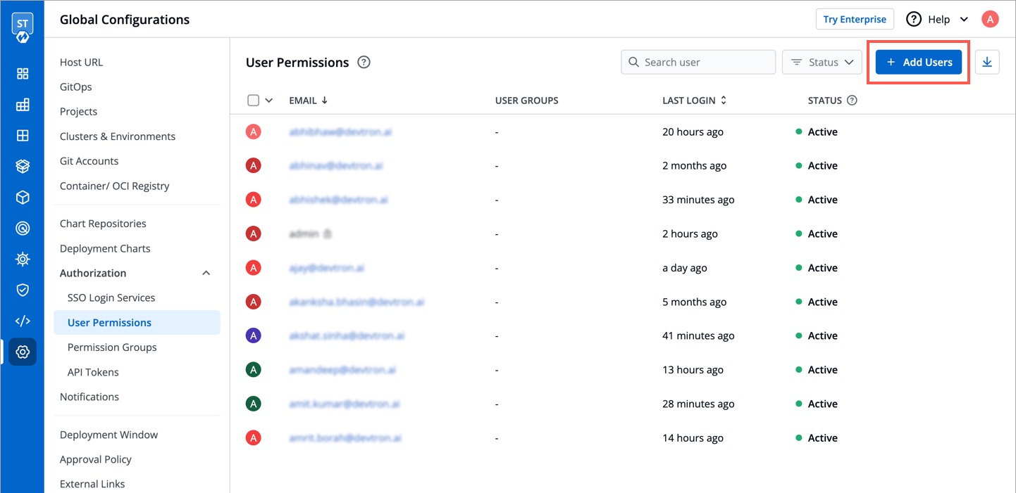 Figure 3: 'Add Users' Button