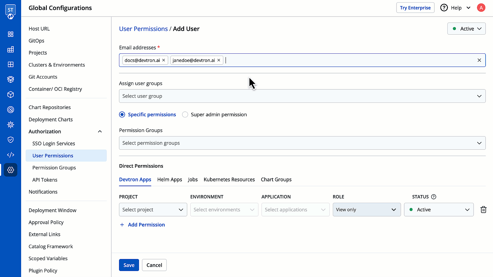 Figure 5: Assigning User Group(s)