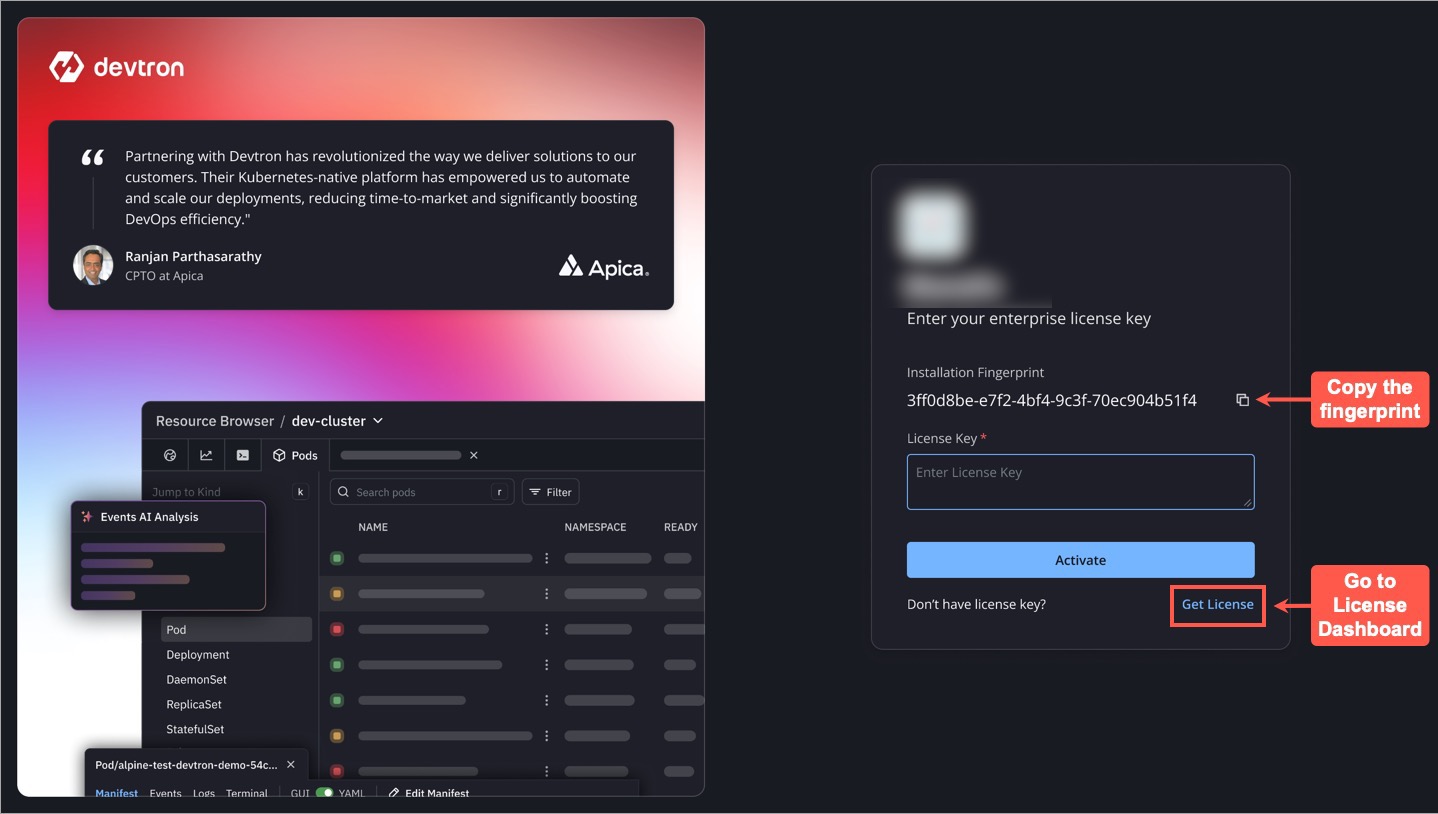 Figure 2: Copying Installation Fingerprint