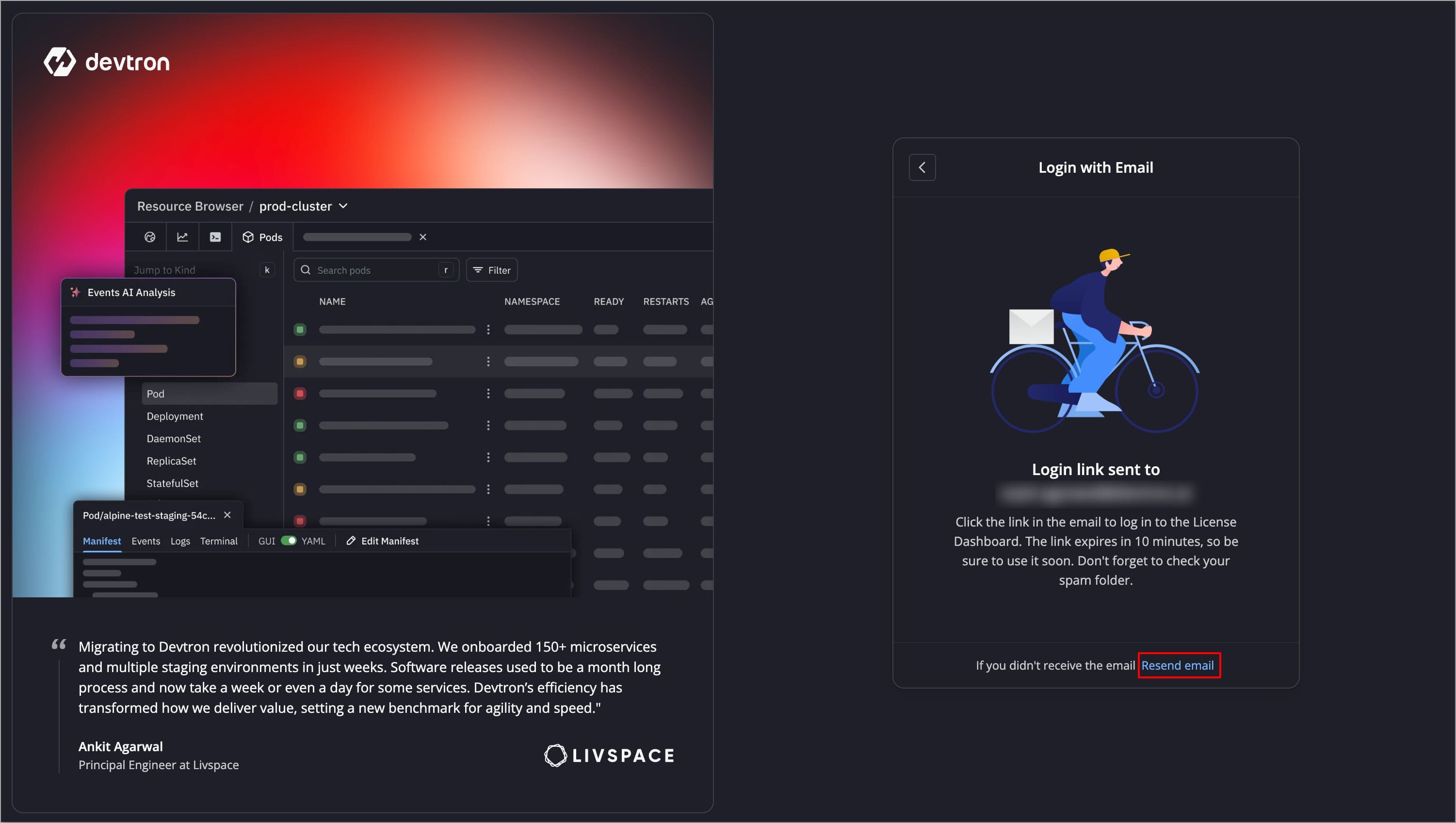 Figure 5: Sending Login Link