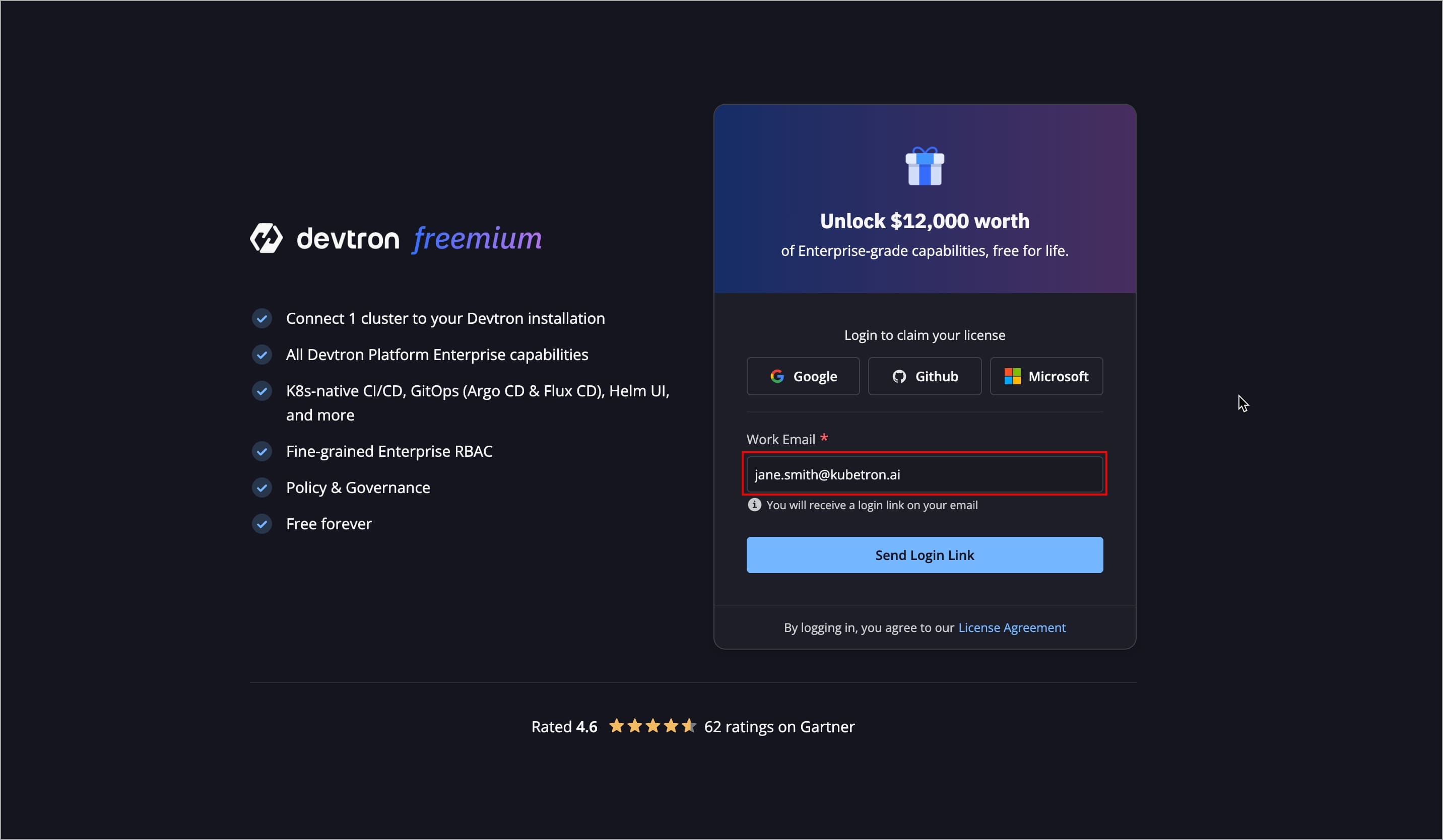 Figure 3: Entering Email