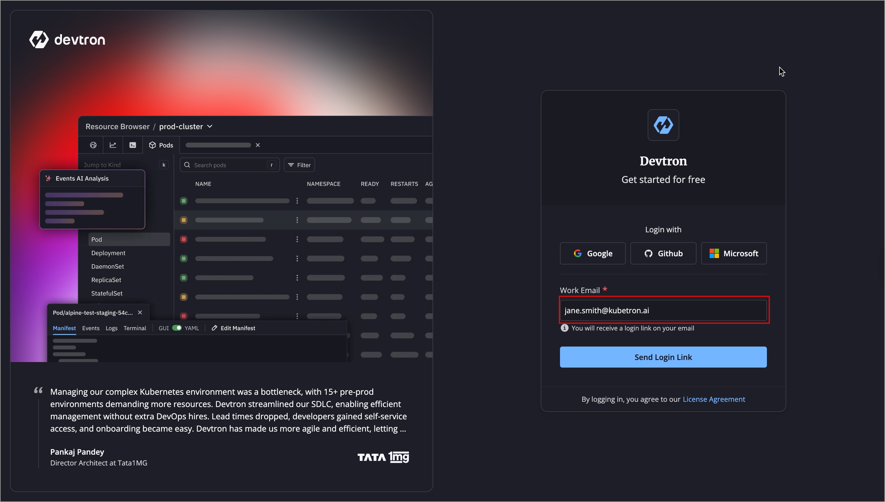 Figure 4: Entering Email