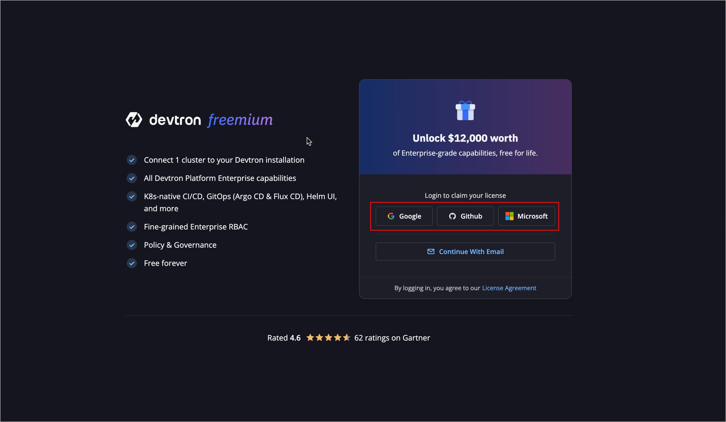 Figure 1: Selecting SSO Provider