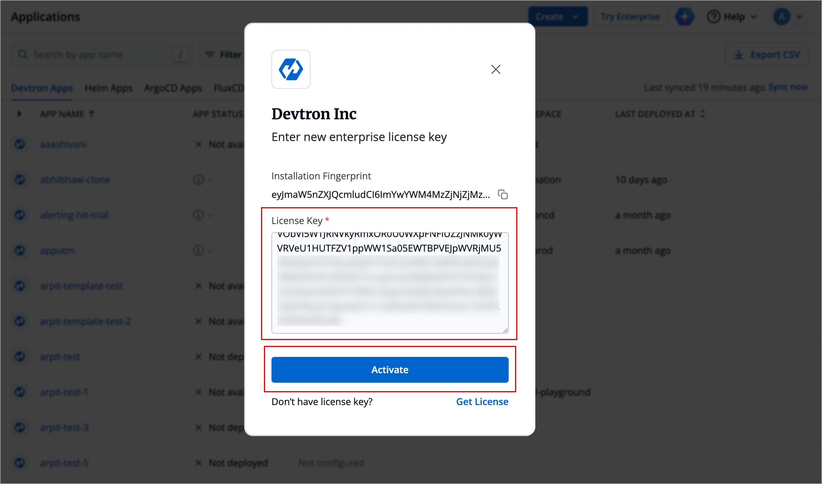 Figure 24: Click Activate