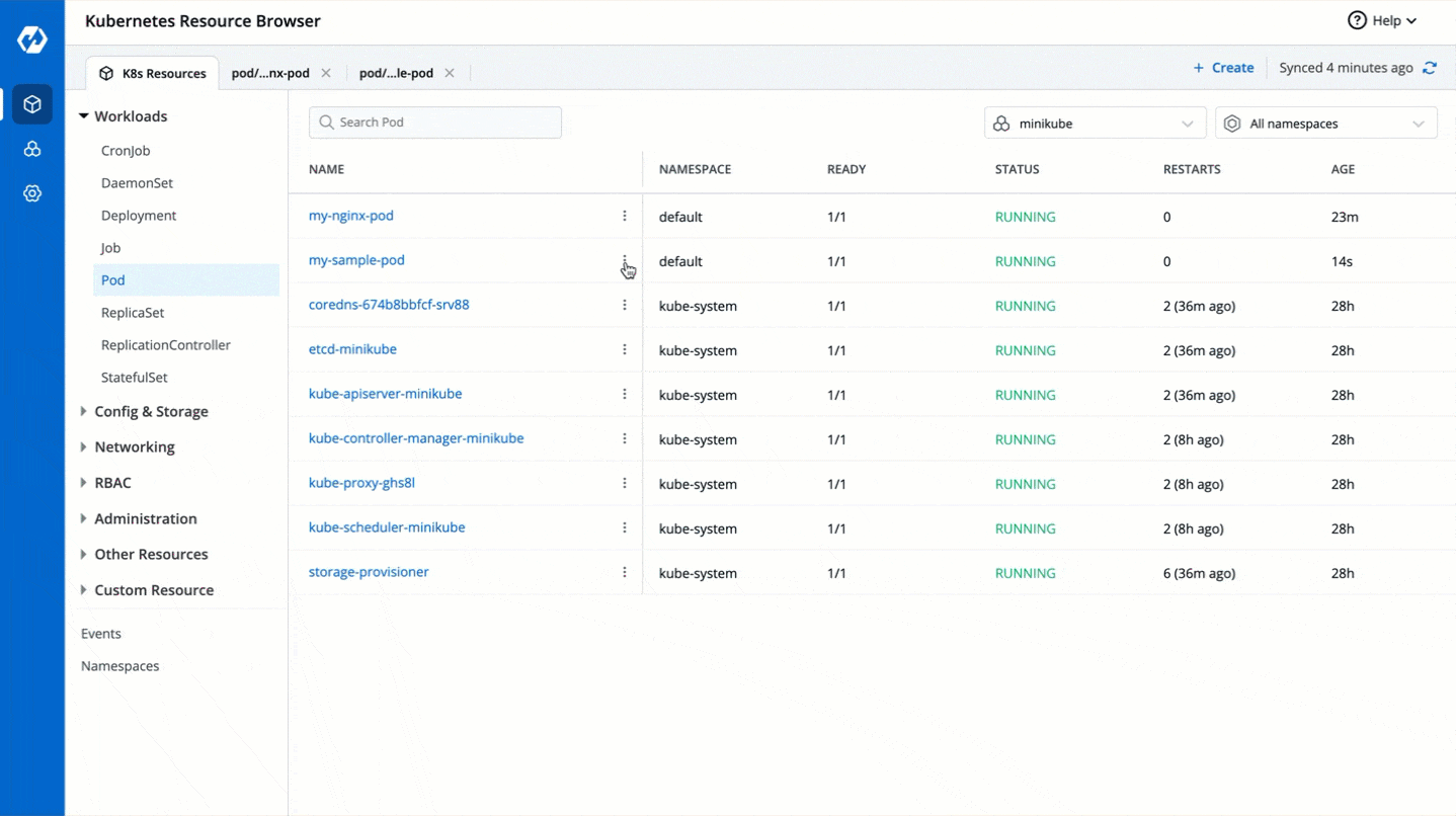 Figure 9: Delete a Pod