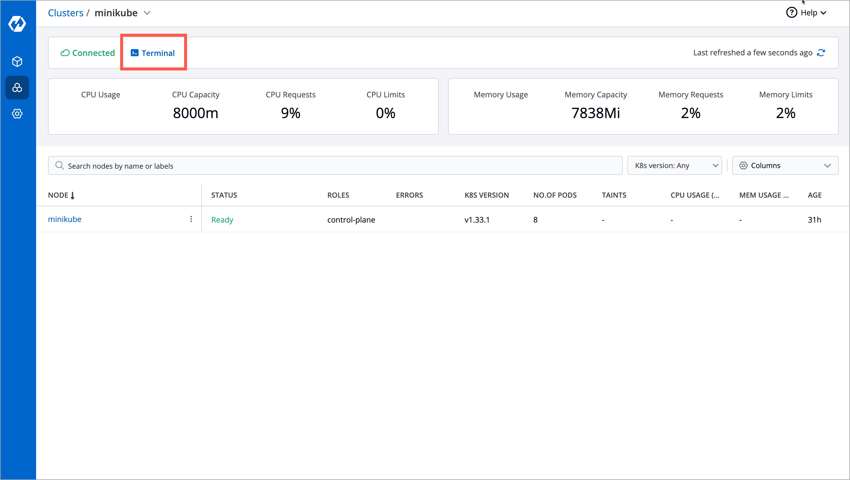 Figure 12a: Terminal Option