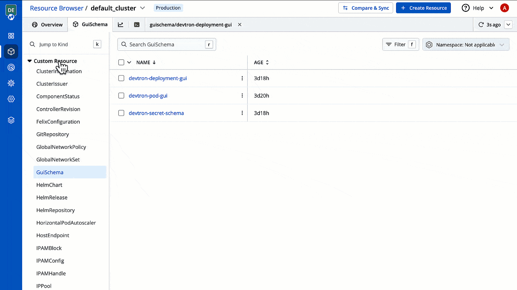 Figure 2: Click GUI Schema
