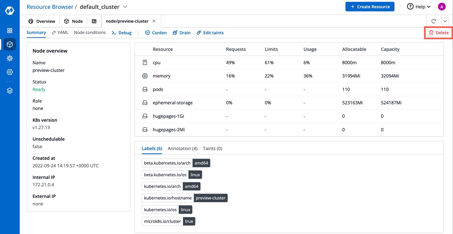 Figure 8a: Deleting a Node