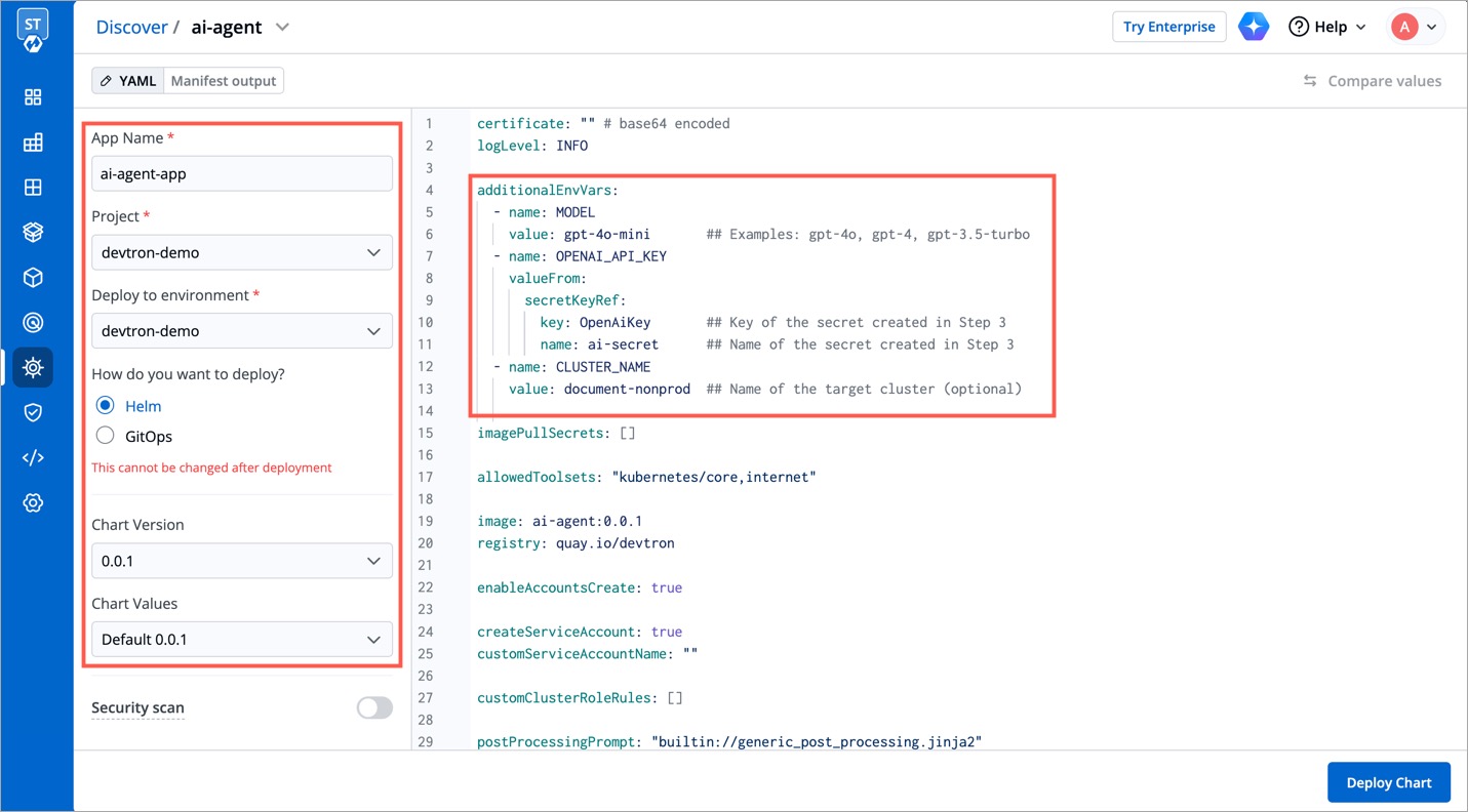 Figure 3: Chart Configuration