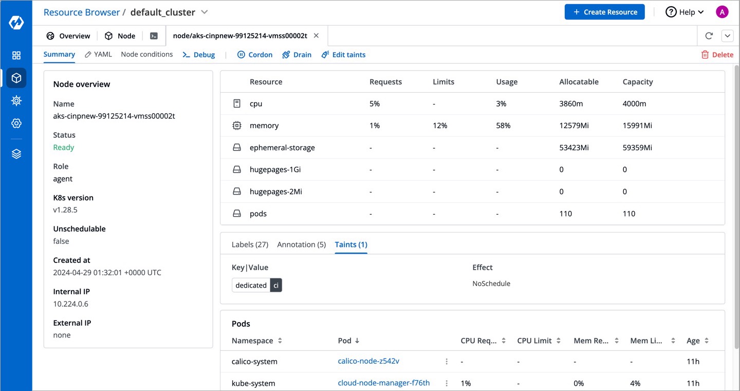Figure 2: Checking Node Summary