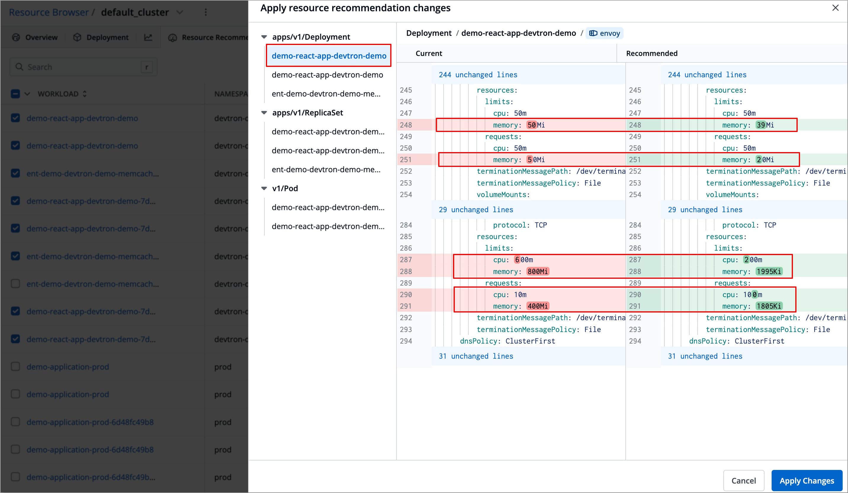 Figure 14: Comparing Configurations for each workload