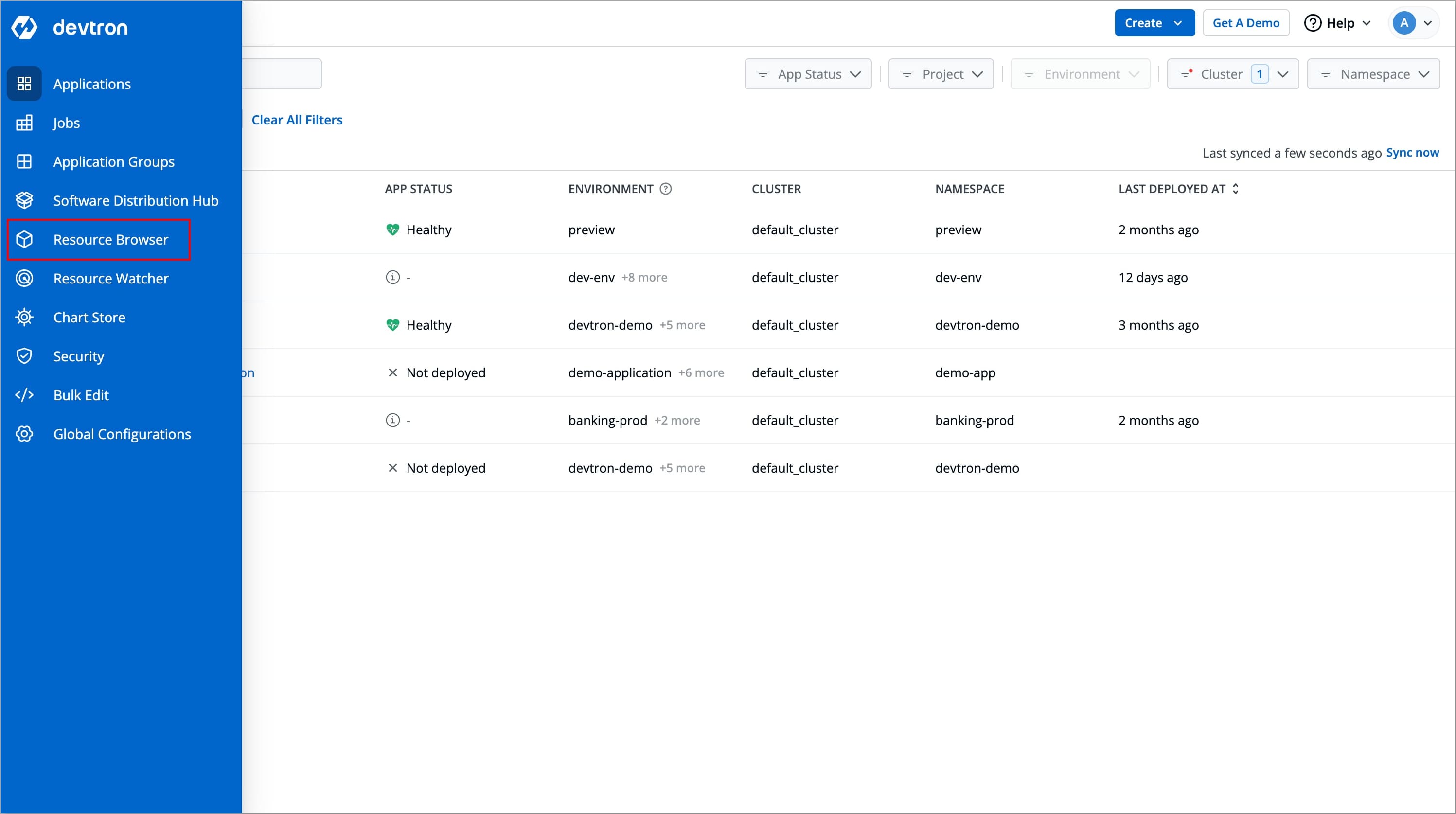 Figure 1: Navigating to Resource Browser