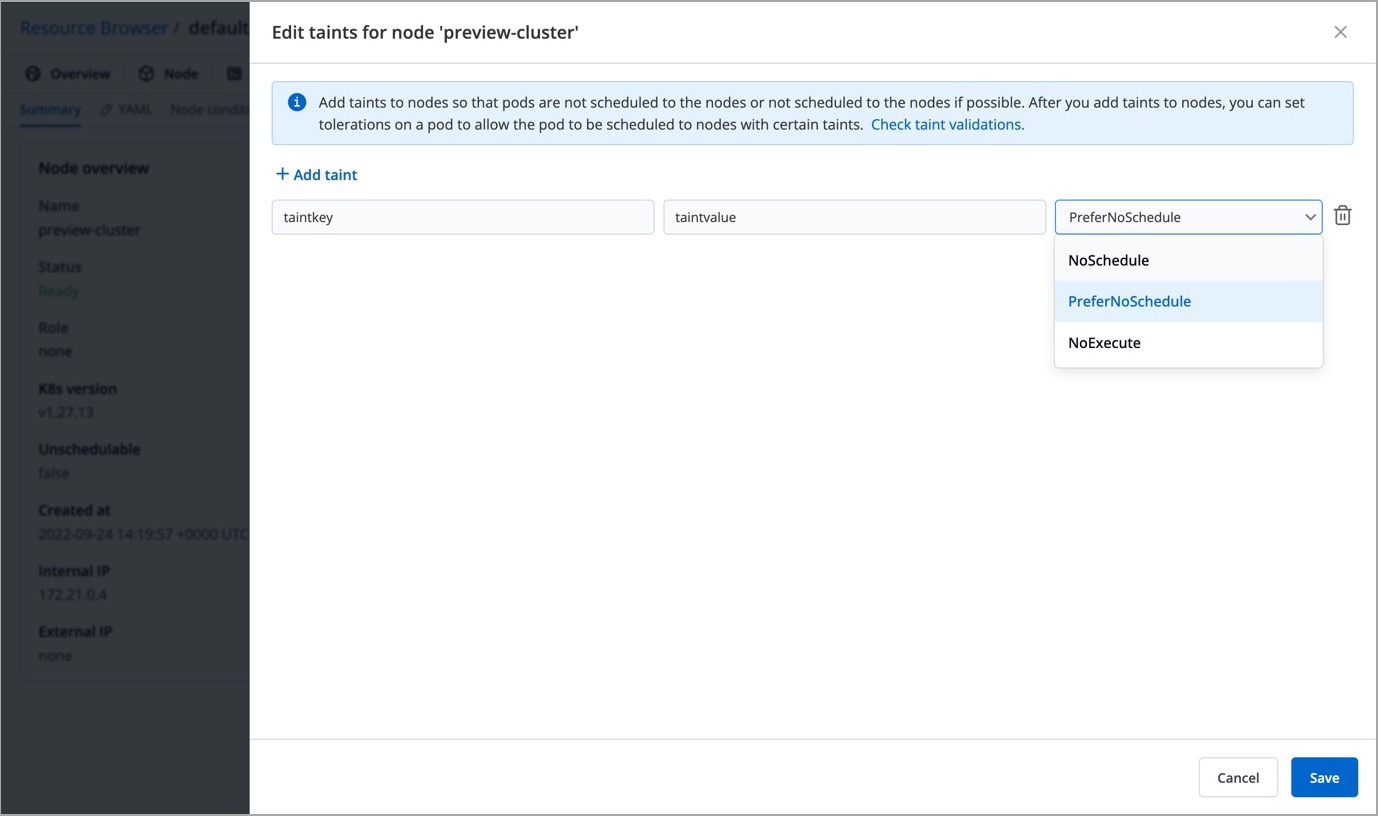 Figure 6c: Adding Taints