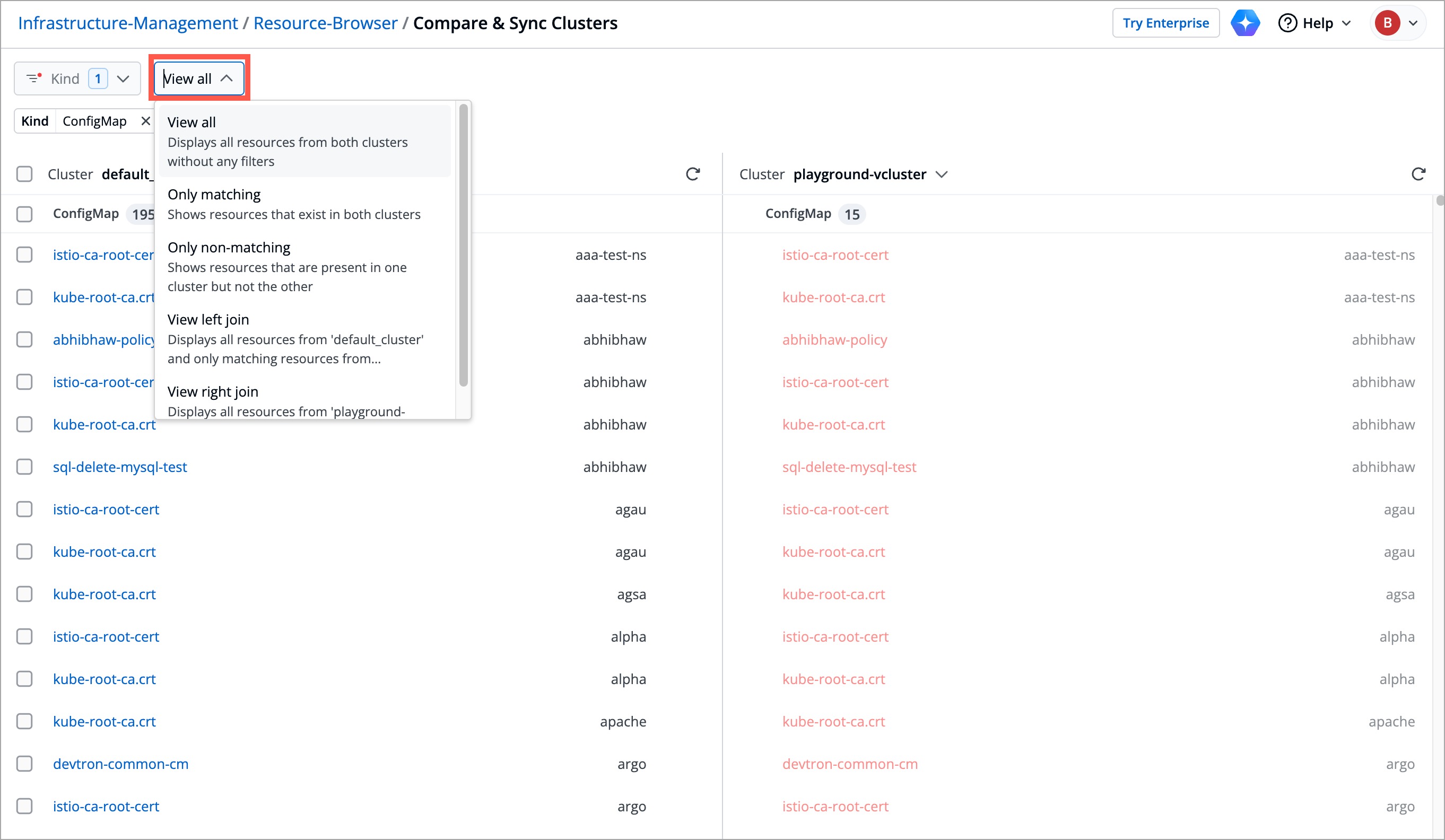 Figure 8: View All Filter