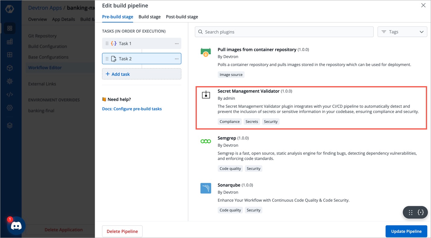 Figure 12: List of Plugins