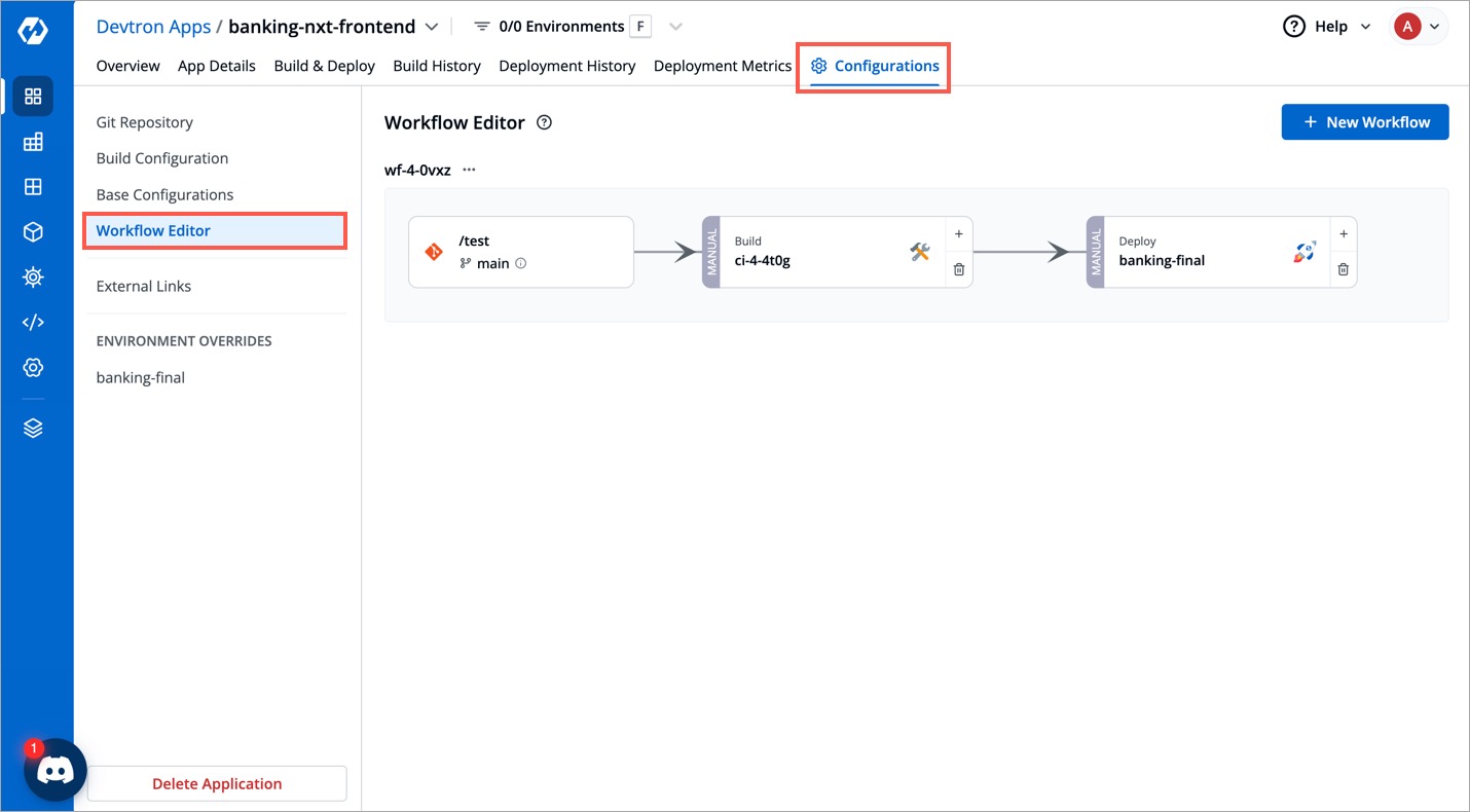 Figure 2: Workflow Editor