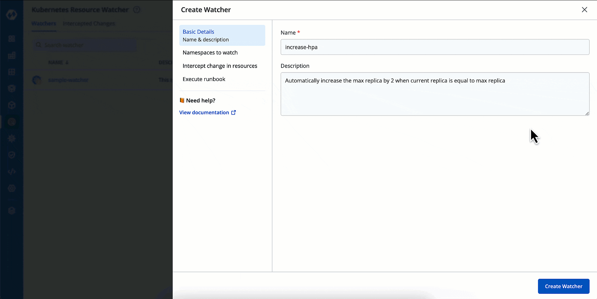 Figure 4: Choosing Namespaces of all Clusters