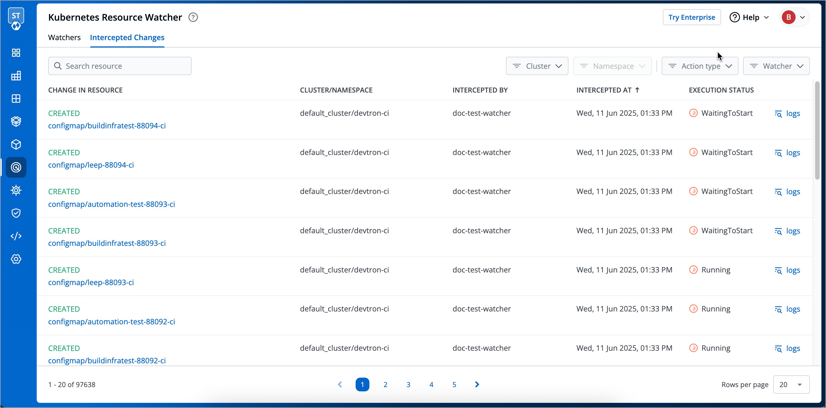 Figure 8: Intercepted Changes