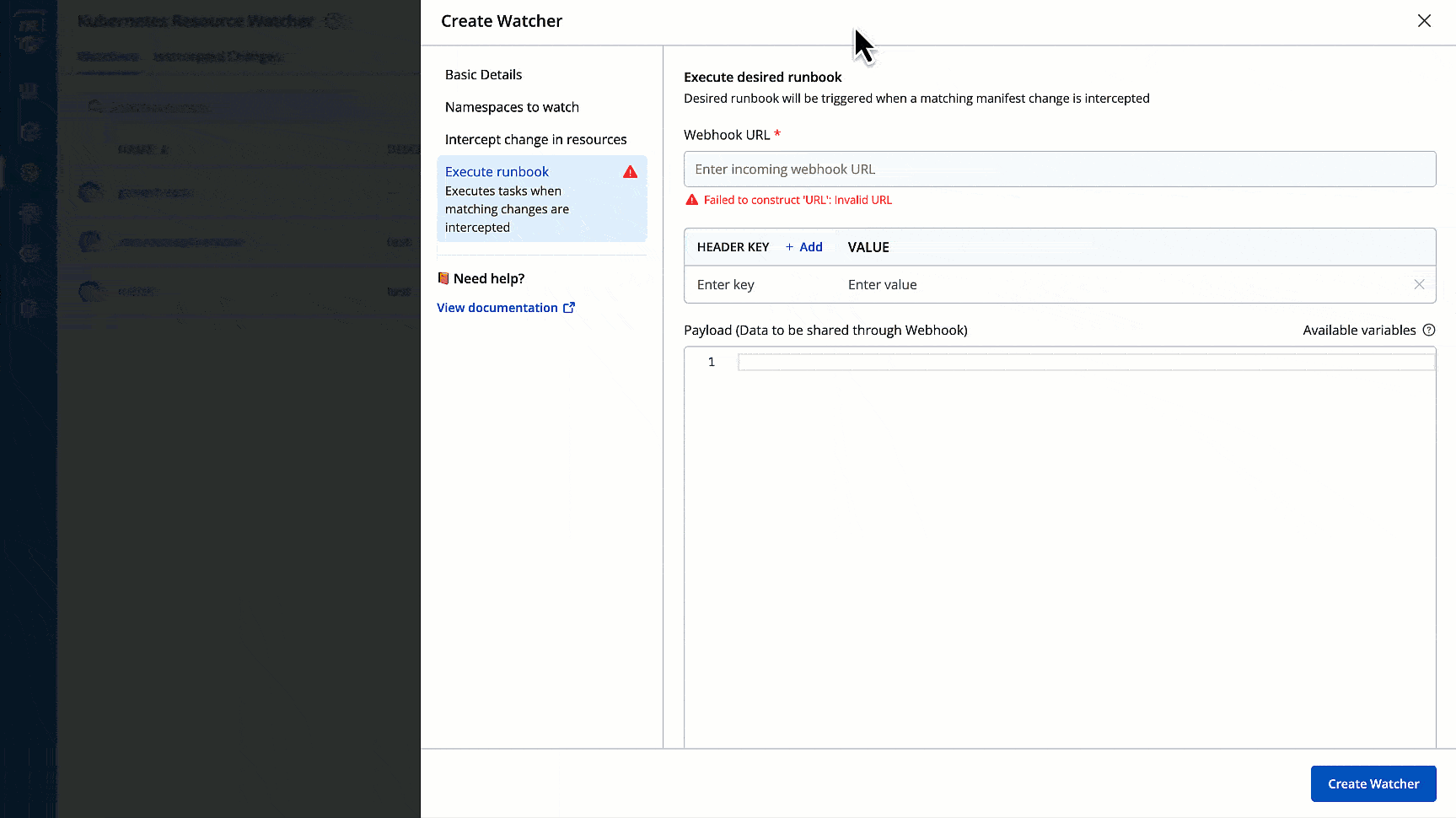 Figure 9: Trigger Webhook