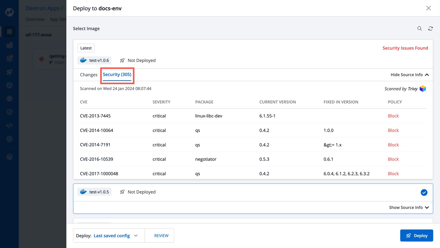 Figure 9: Detected Vulnerabilities