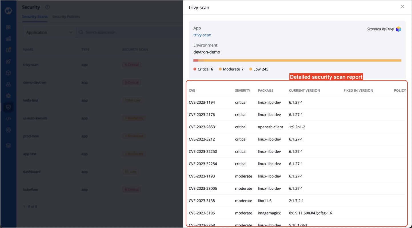 Figure 4: Detailed Scan Report